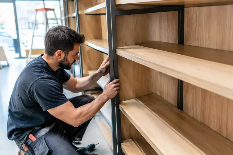 Installation de mobilier de magasin et rayonnages sur mesure pour l'agencement de boutique à Nice