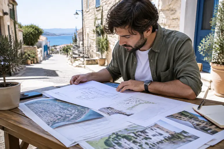 Examen d'un dossier de déclaration préalable pour des travaux de peinture de façade